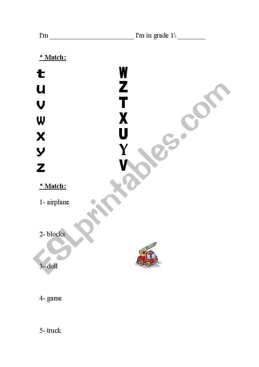 My Class worksheet