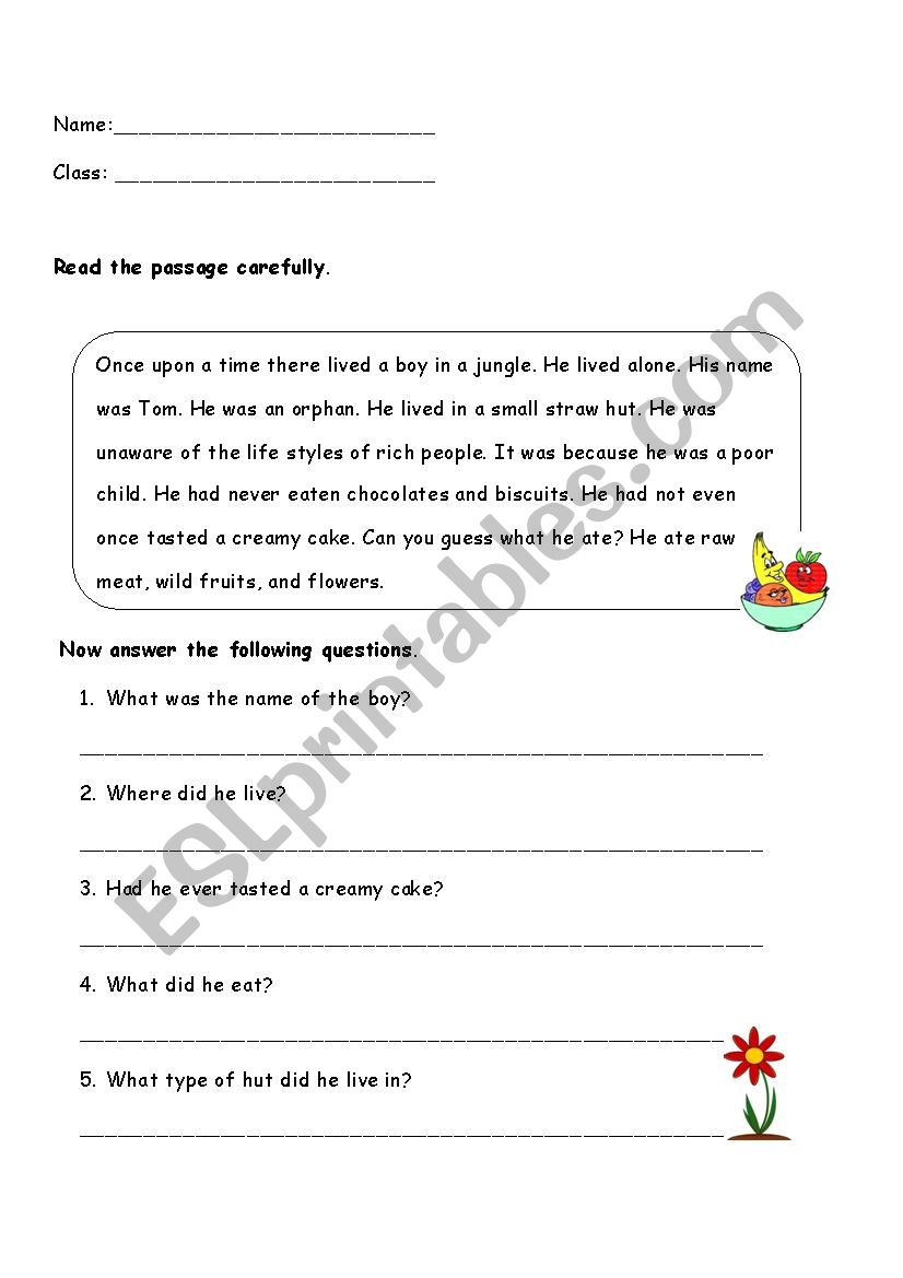 reading for kids worksheet