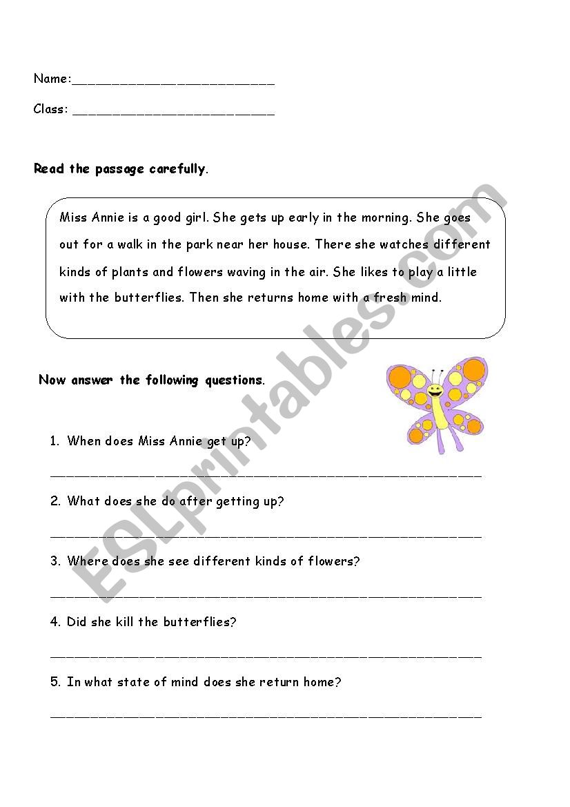 reading for kids worksheet