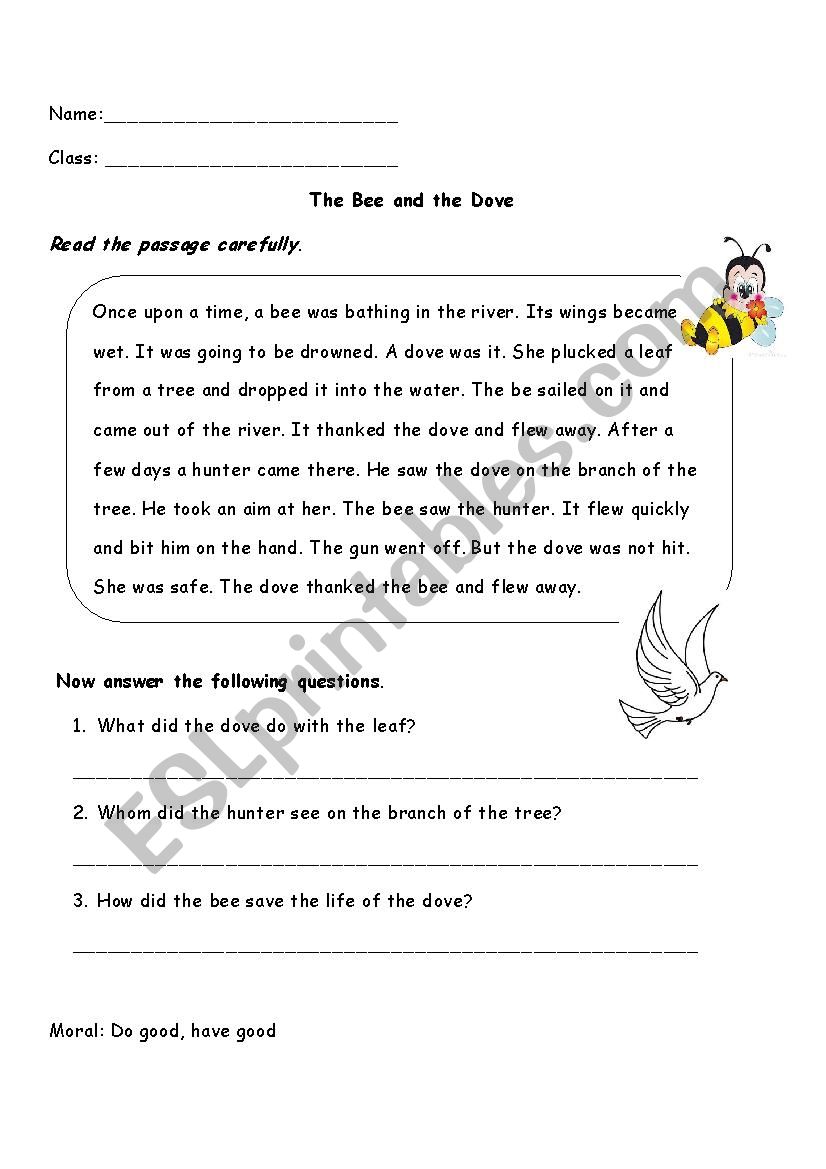 reading for kids worksheet