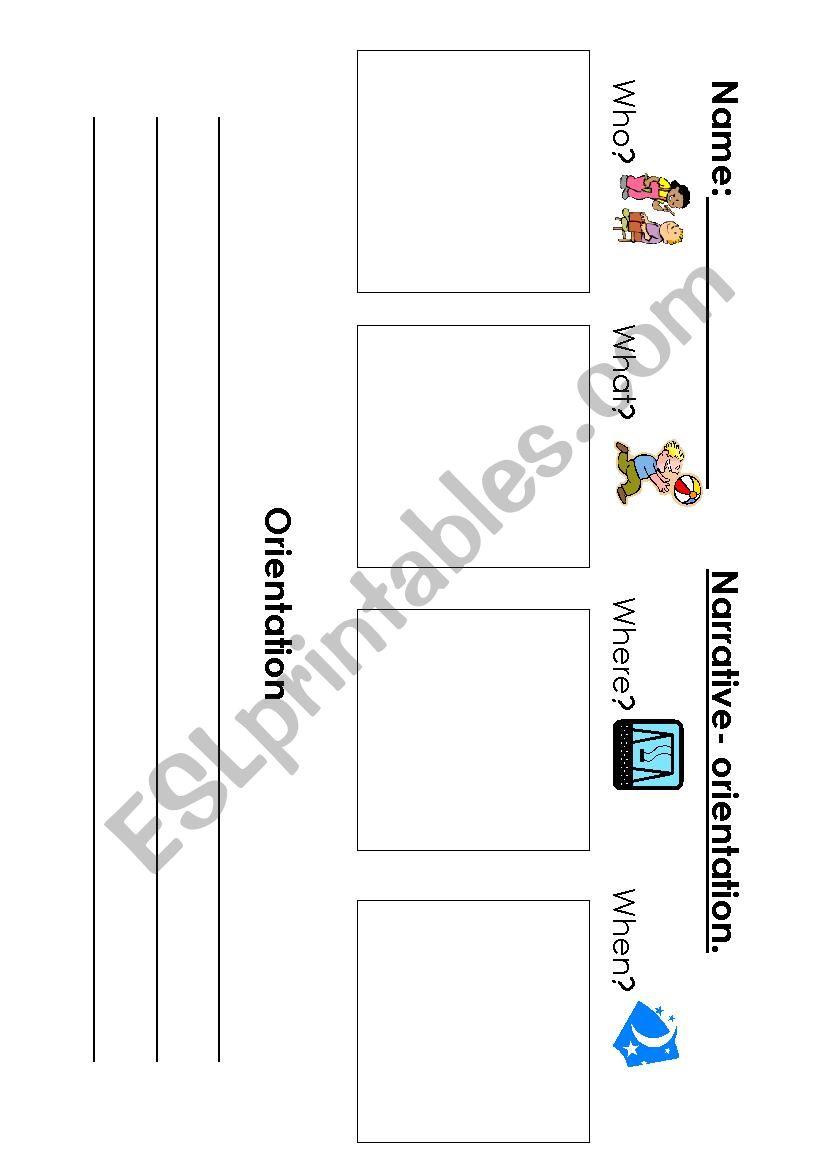 narrative orientation scaffold