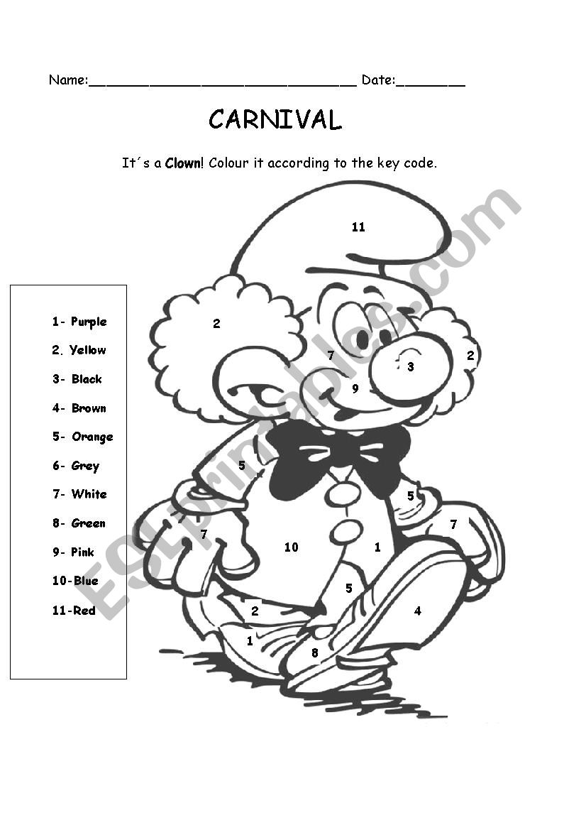 Carnival worksheet