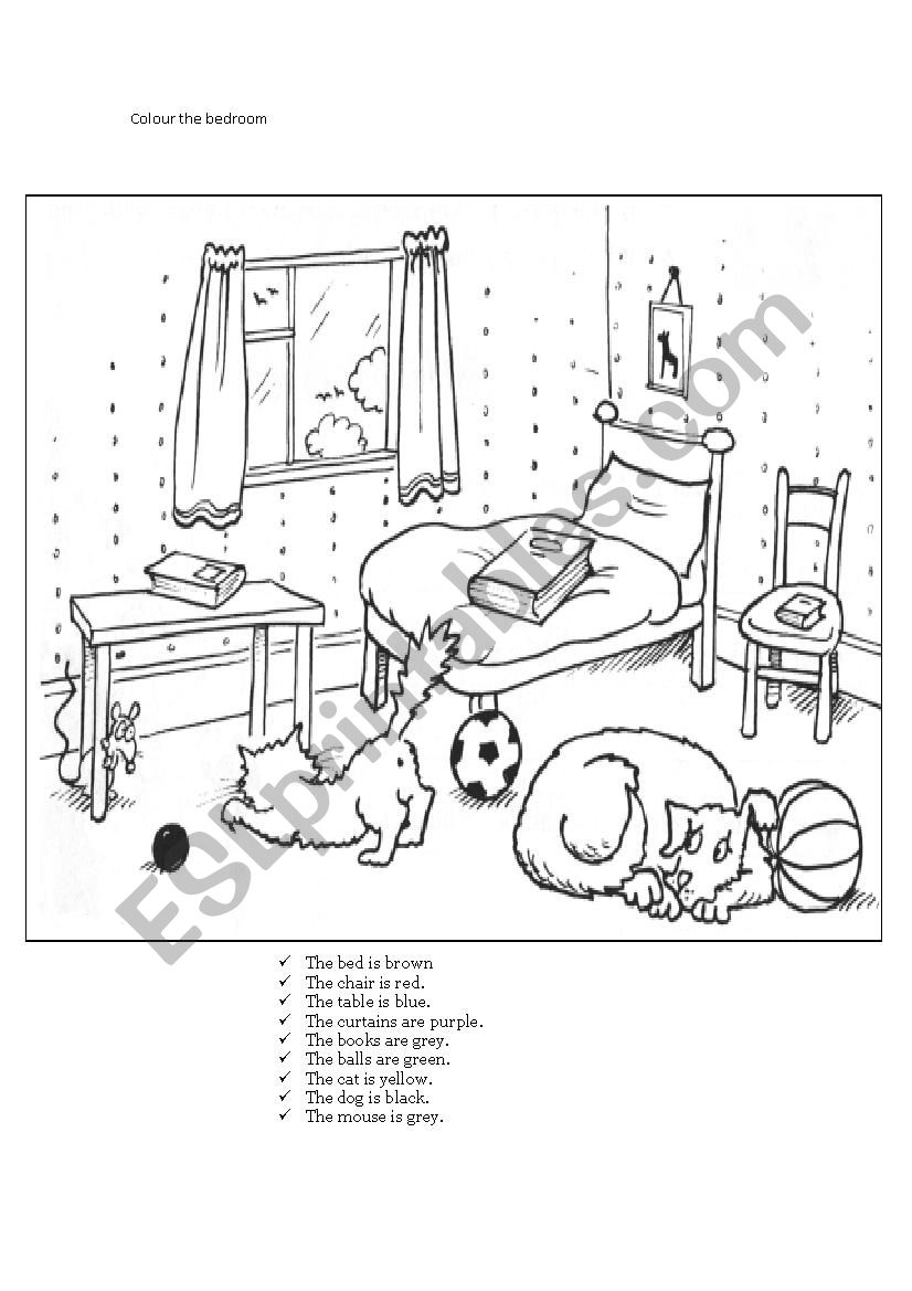 Bedroom worksheet