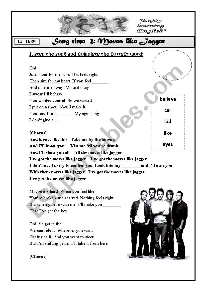  moves like jagger worksheet