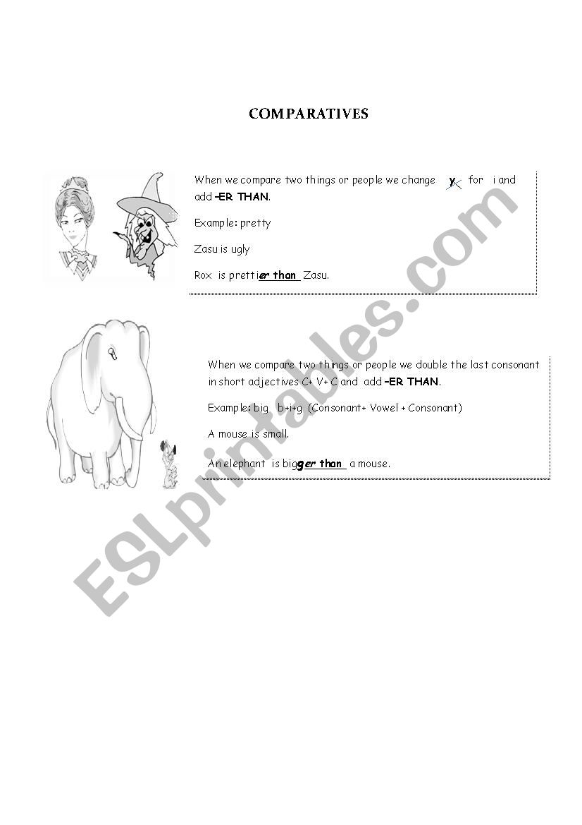 Comparatives1 worksheet