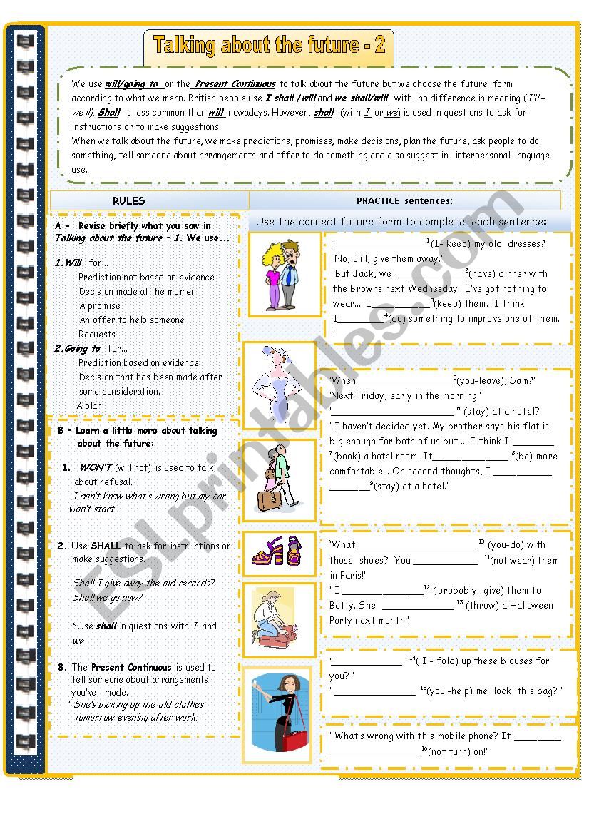 Talking about the Future 2 worksheet