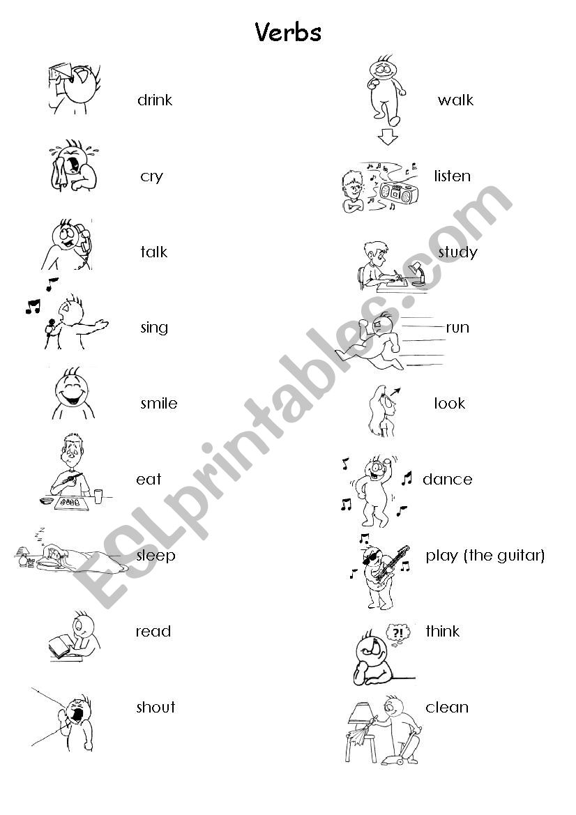 Verbs worksheet