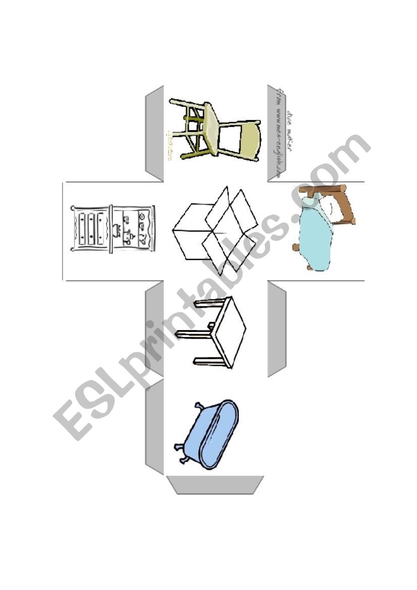 Prepositions dice worksheet