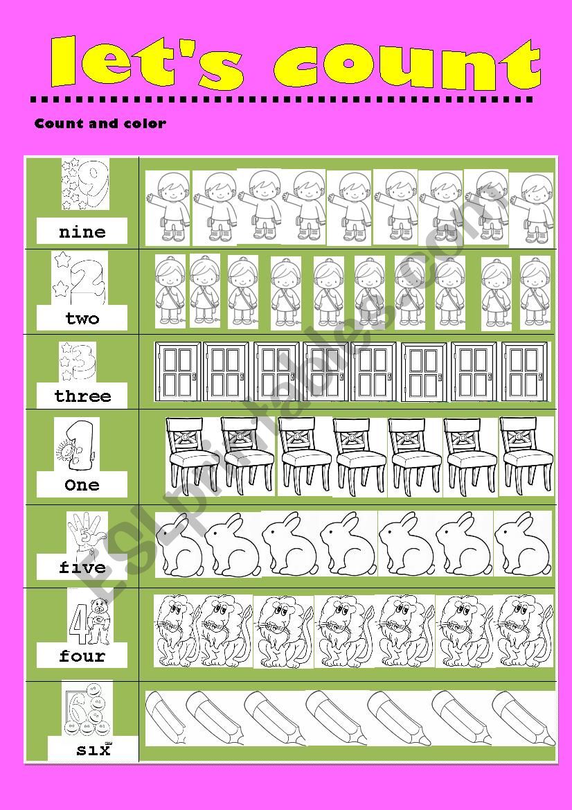 numbers worksheet