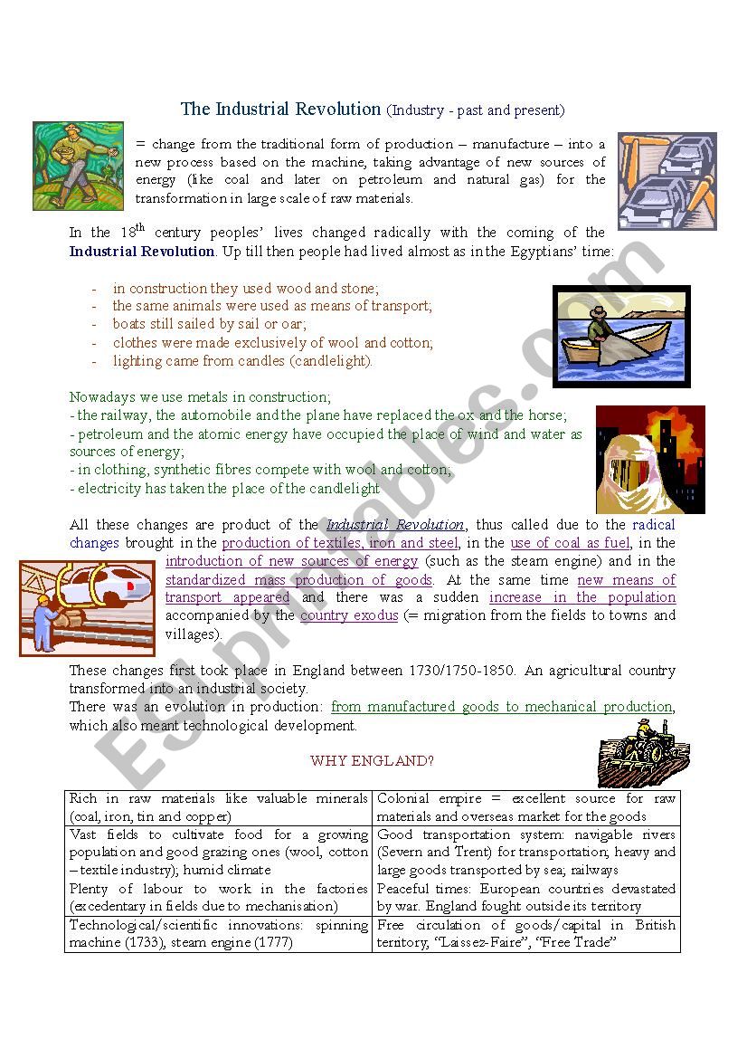 Industrial Revolution worksheet