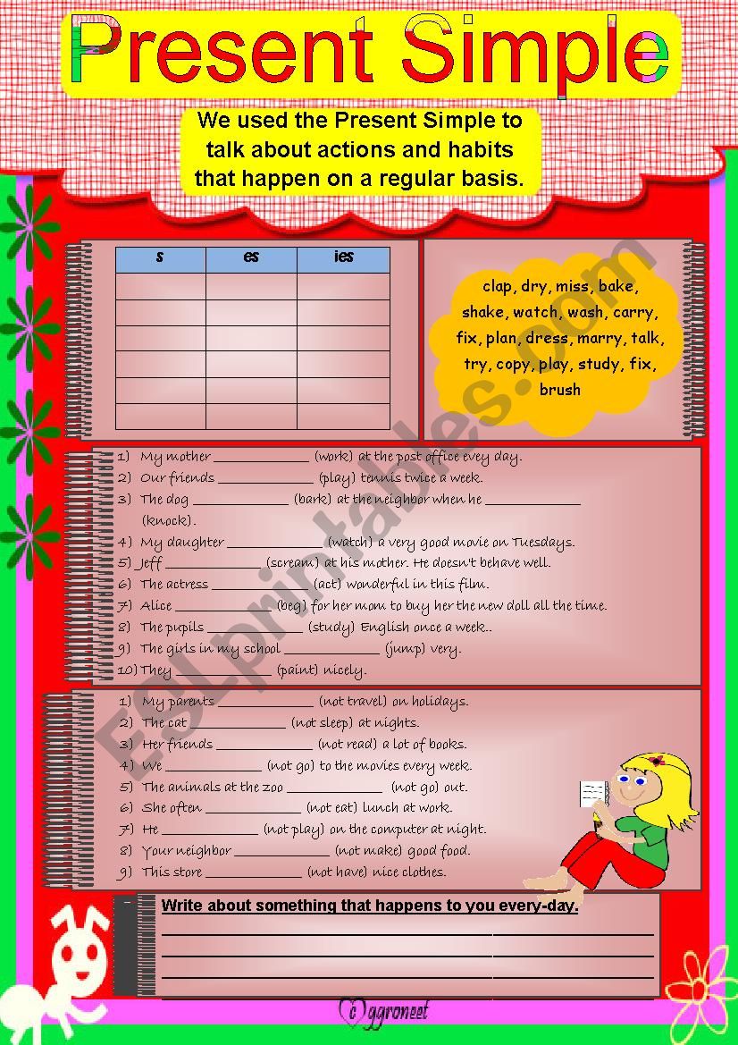 Present Simple worksheet