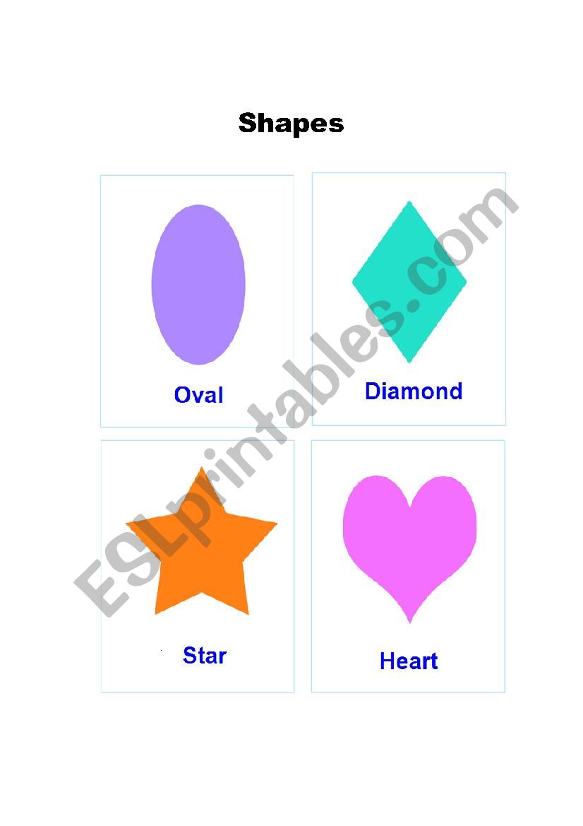 Shapes Flashcards worksheet