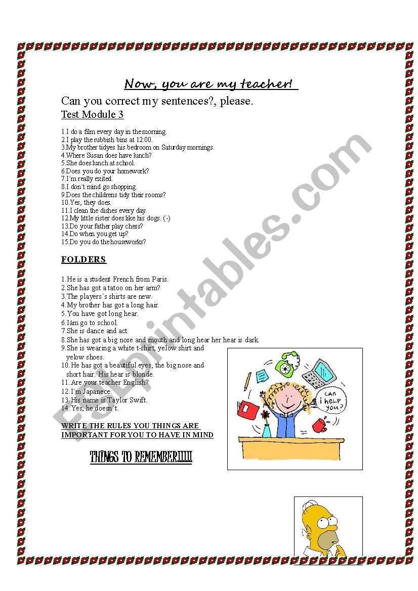 CORRECTING STUDENTS OWN MISTAKES