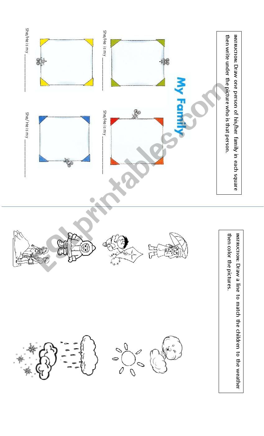 FAMILY & WEATHER worksheet