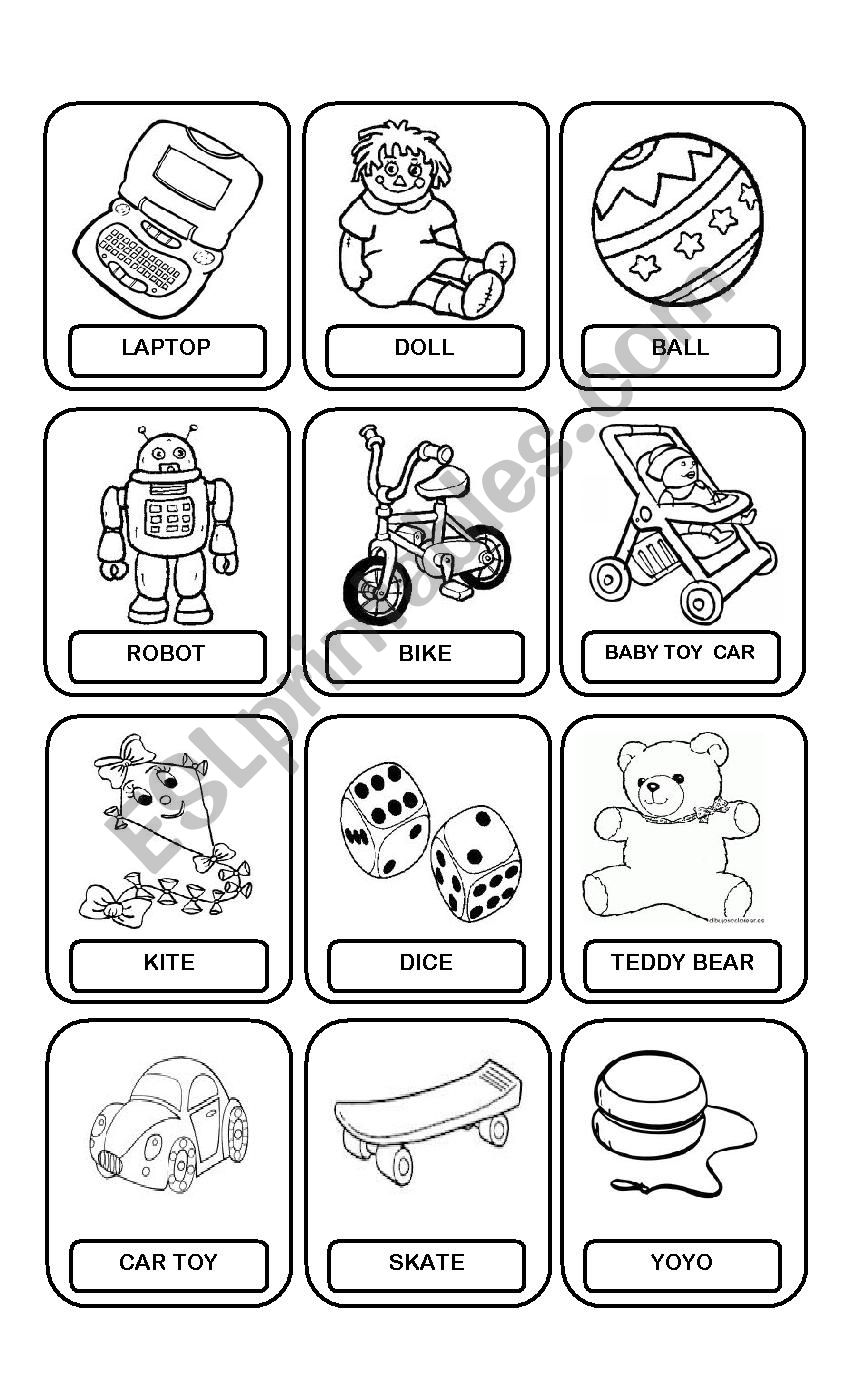 Toys In English Worksheet