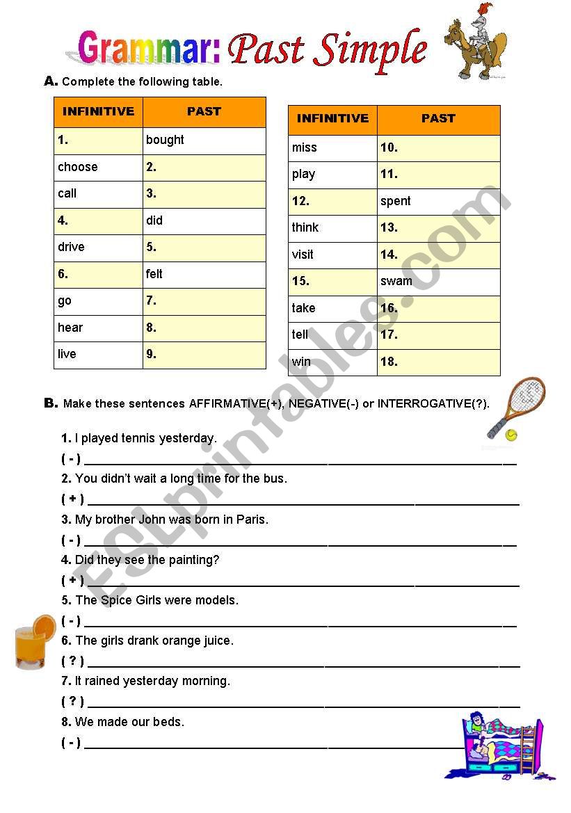 Past Simple worksheet