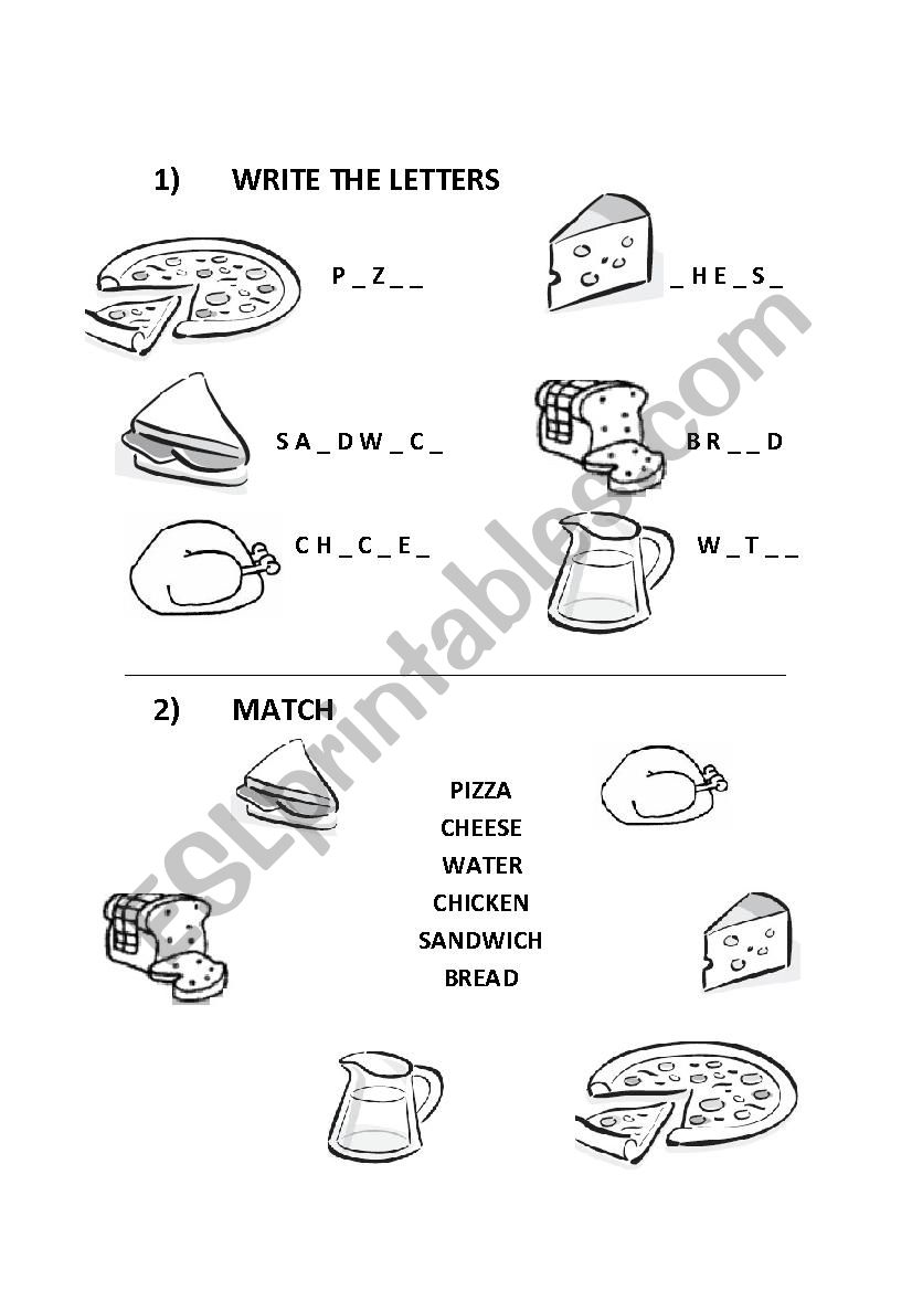 Food worksheet