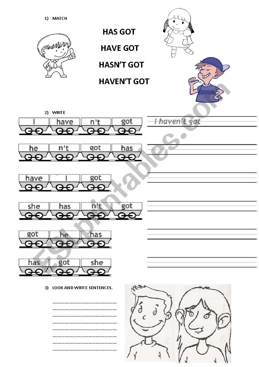 Have/Has got worksheet