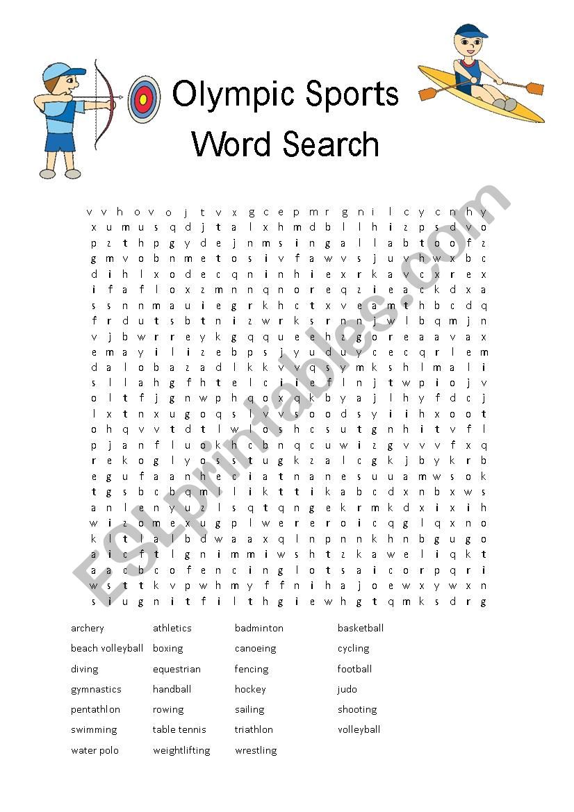 Olympic Sports worksheet