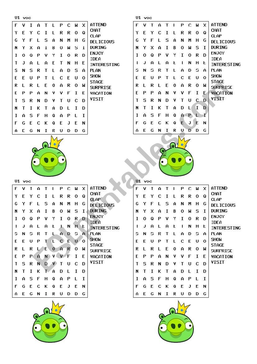 word search worksheet