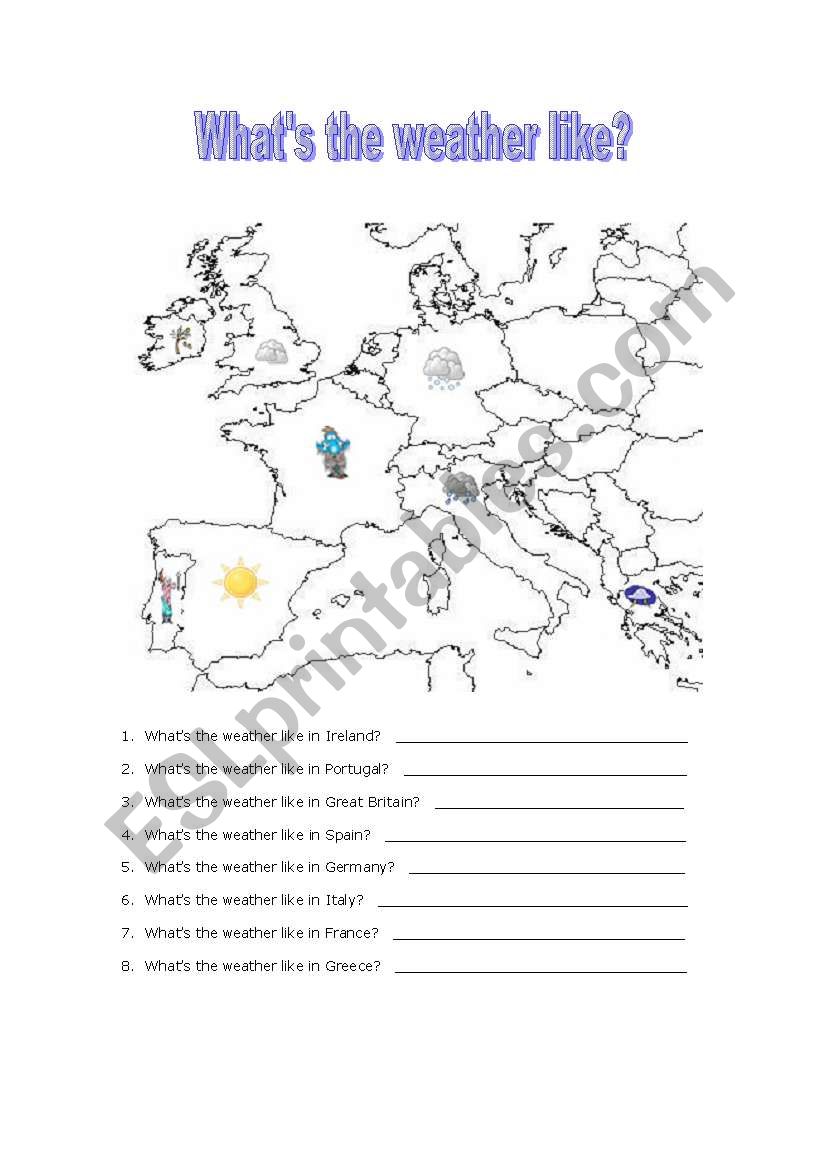 Whats the weather like? worksheet