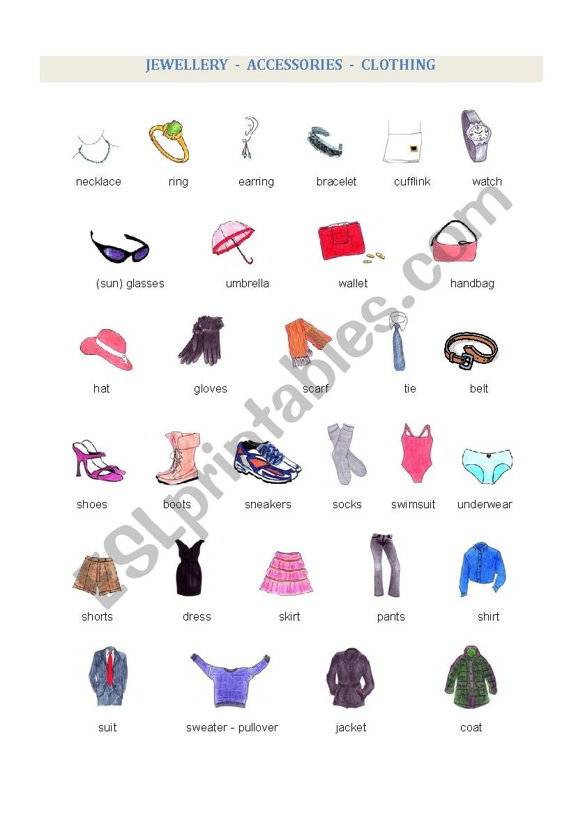 clothe! worksheet