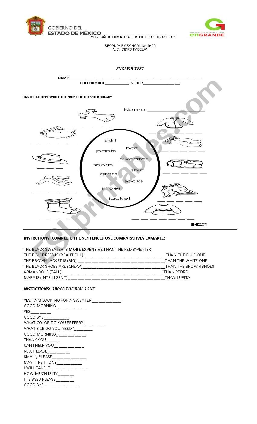 EXAM  worksheet