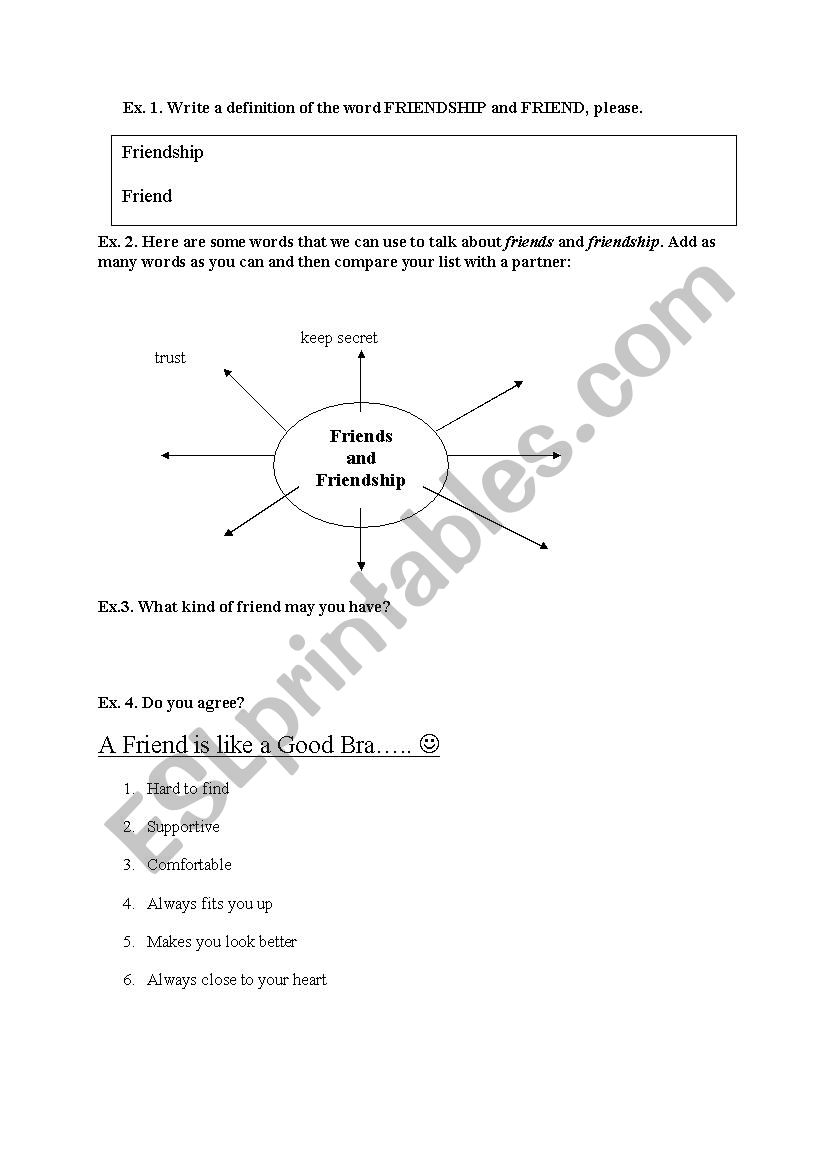 friends conversation funny worksheet