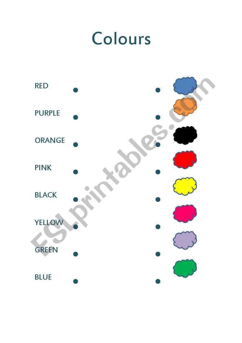 Colours worksheet