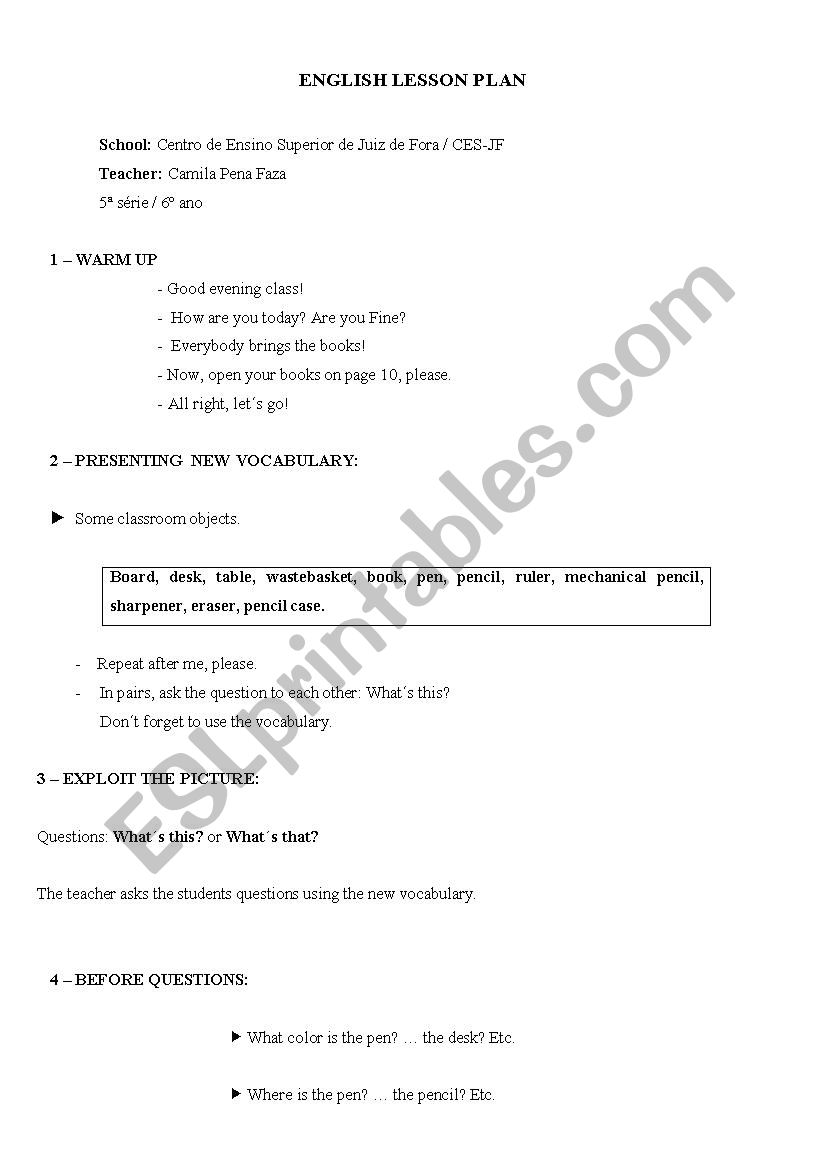 WhatsThis?/ Whats that? worksheet