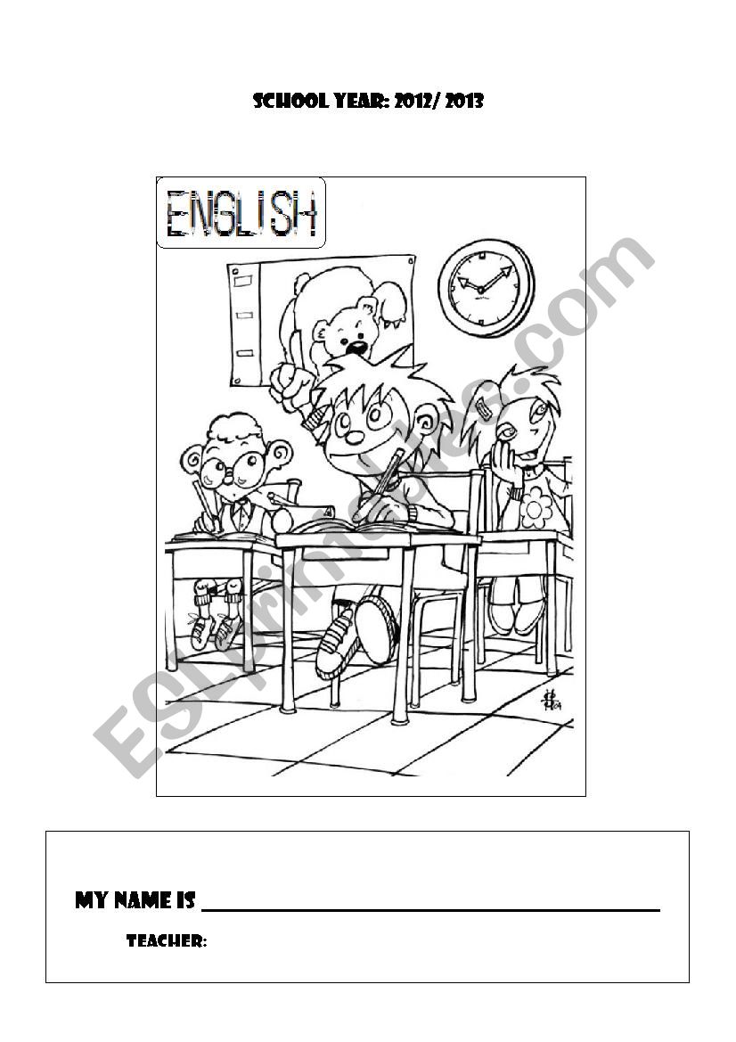 1st class portfolio cover worksheet