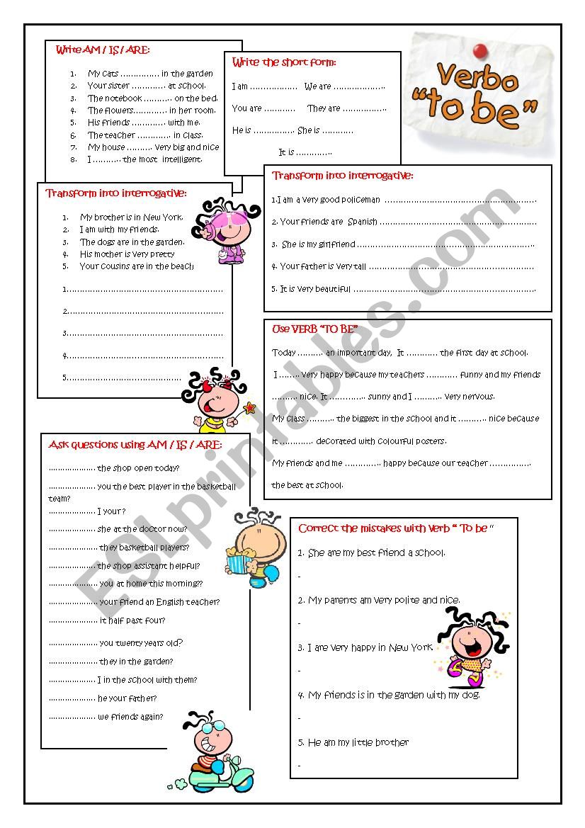 TO BE worksheet