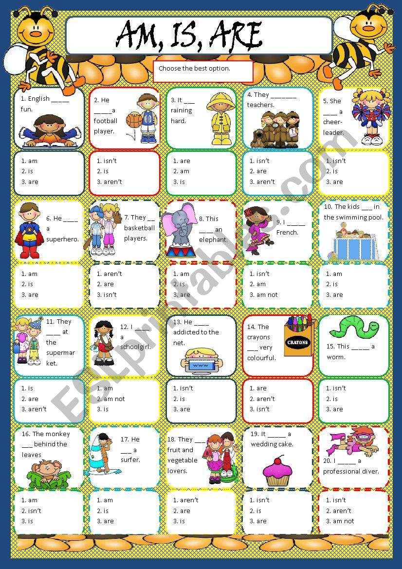 To Be - present simple worksheet