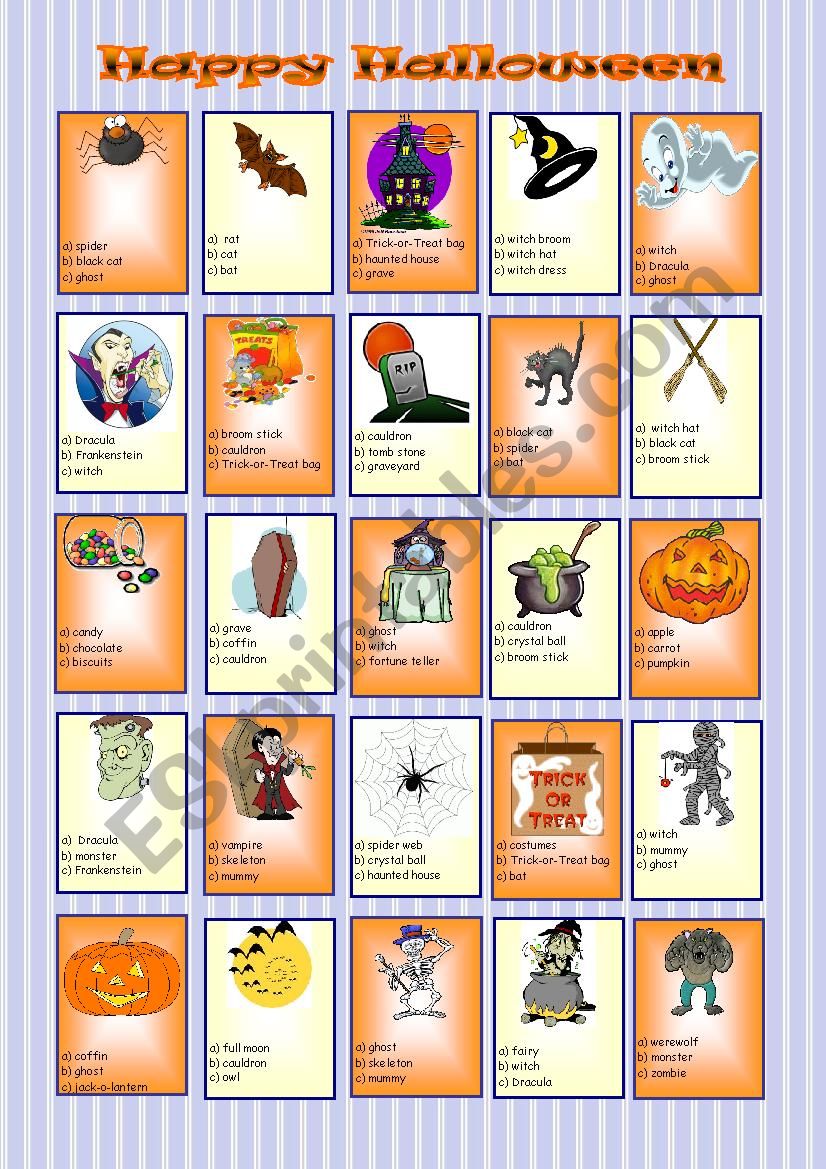 Happy Halloween Esl Worksheet By Krumel