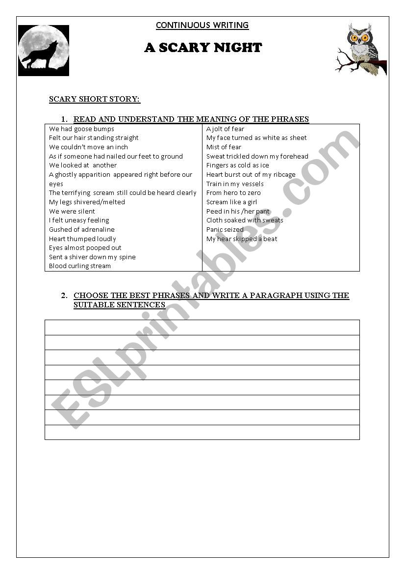 SENSORY DETAILS 2 worksheet