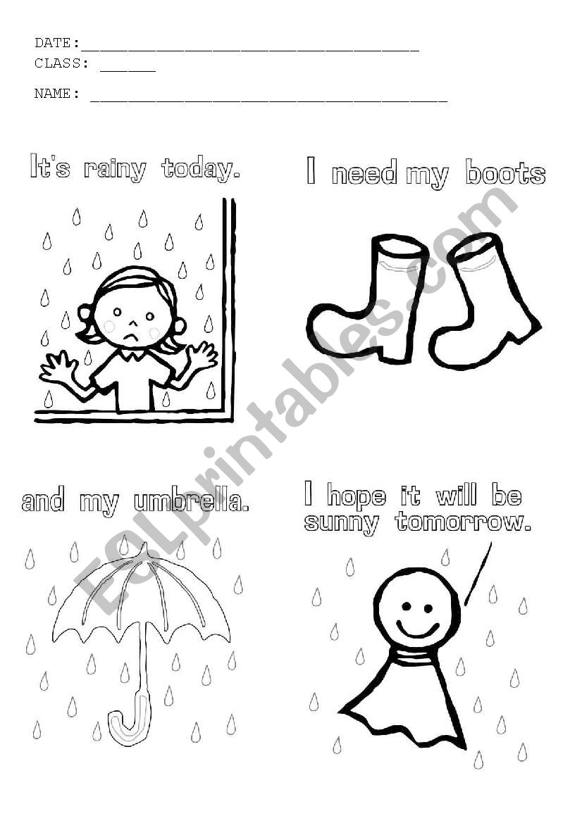 Rainy day :( worksheet