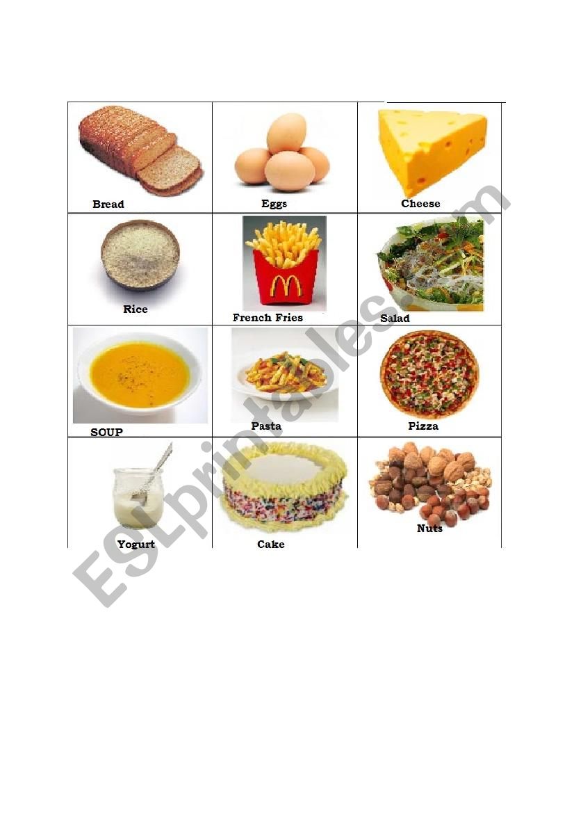 Food Printable worksheet