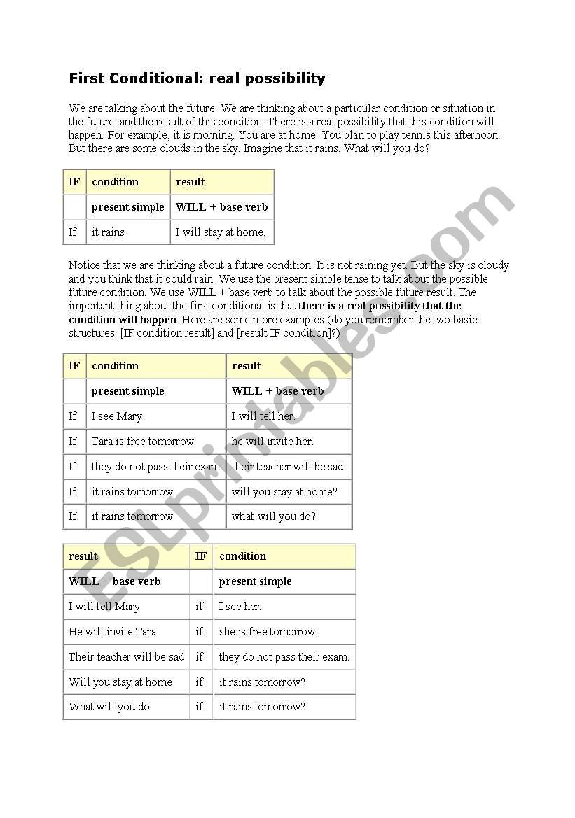 If clauses worksheet