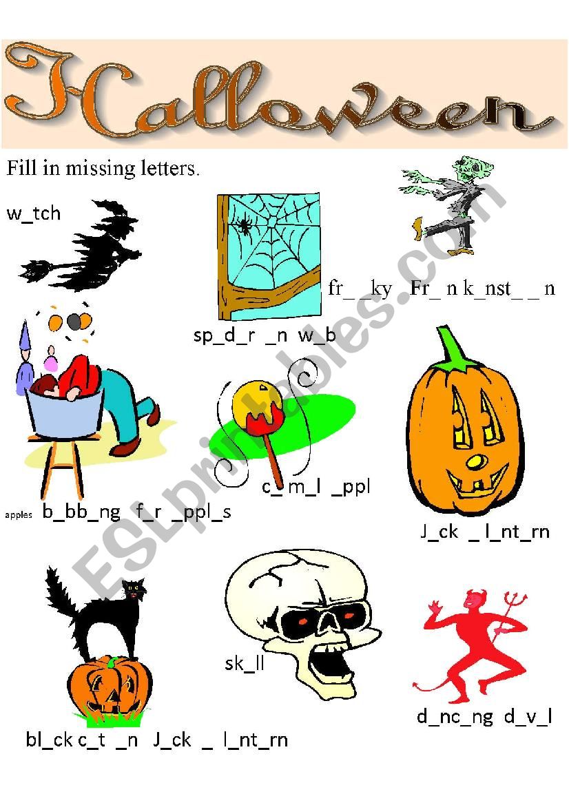 Halloween Fun  Two pages worksheet