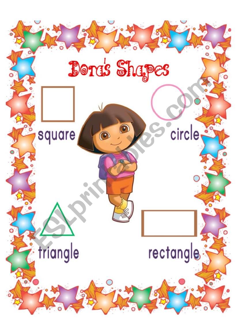 DoraÂ´s Shapes worksheet