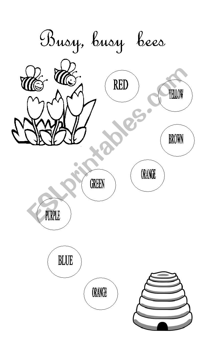 BUSY BUSY BEES worksheet