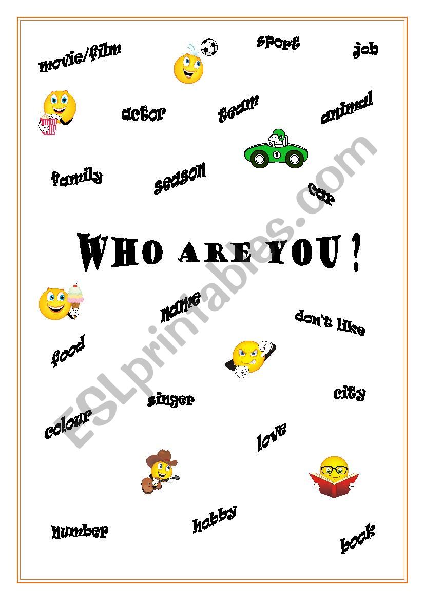 Who Are You ? worksheet