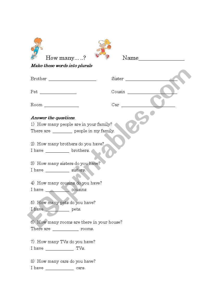 How many...? worksheet