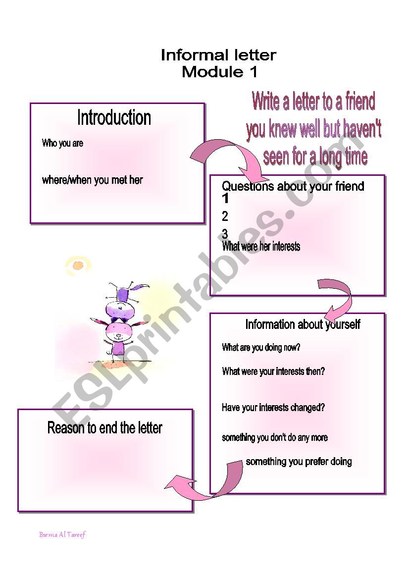 Informal letter worksheet