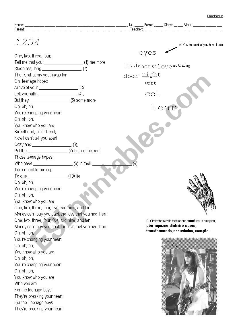 Feist 1234 worksheet