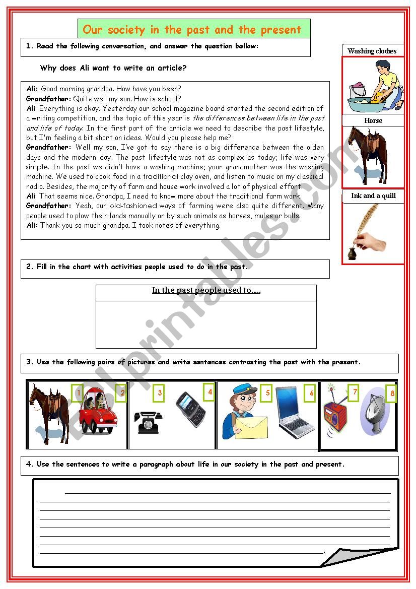 Guided writing worksheet