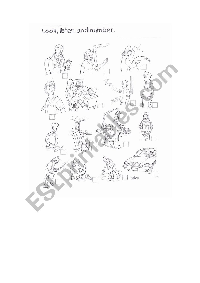 occupations worksheet