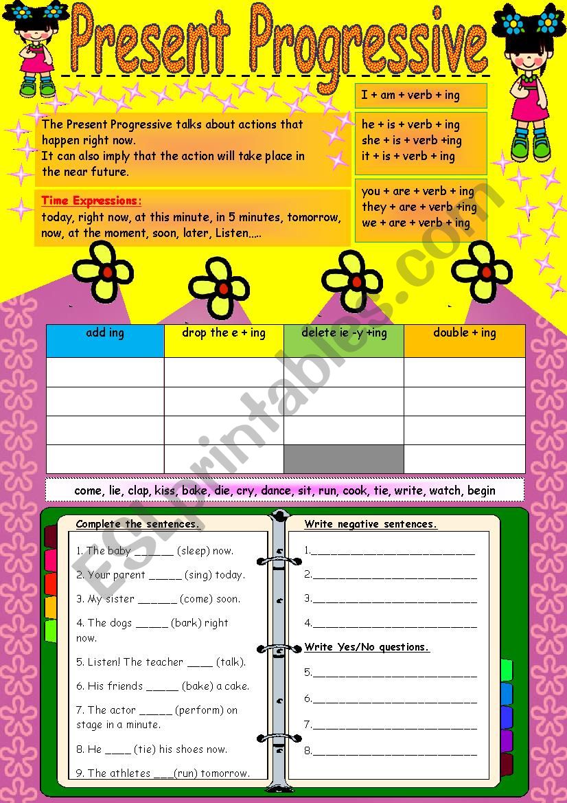 Present Progressive worksheet