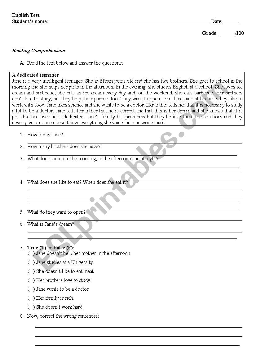 Simple present activities worksheet