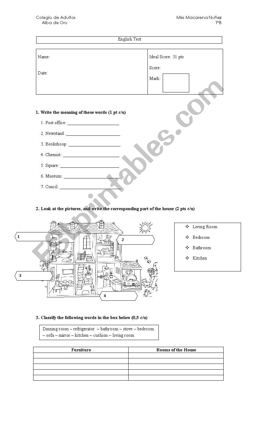 parts of the house/there is and there are